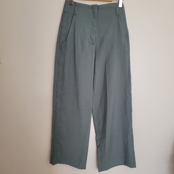 Dynamite Pants - Dynamite High-Waist Pants Size 4  Sage Green Trousers Wide Leg